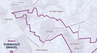 Parcours graveltocht 23 maart 2025.